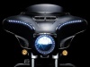 Černý LED svítící kroužek hlavního světla Harley...